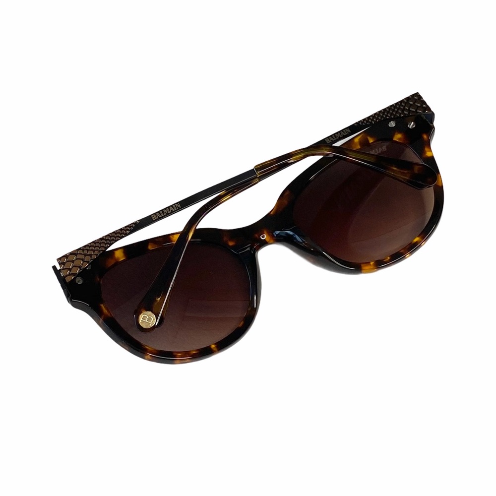 new Balmain ☀︎︎ Cat Eye Sunglasses ☀︎︎ Tortoise Shell Print ☀︎ Brown Lenses ☀︎ - Picture 13 of 16